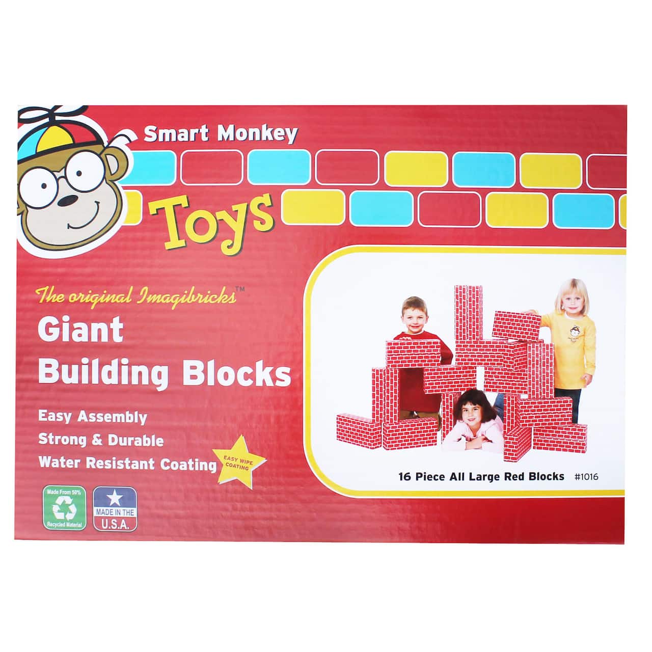 ImagiBRICKS™ Giant Building Block Set, 16 Pieces